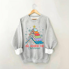 Christmas Book Tree Teachers Sweatshirt