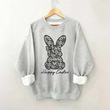 White Lace Bunny Coquette Bow Sweatshirt