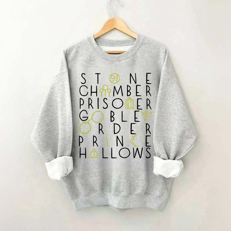Wizard Book Titles Sweatshirt