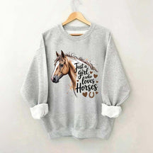 Just A Girl Who Loves Horses Farmer Sweatshirt
