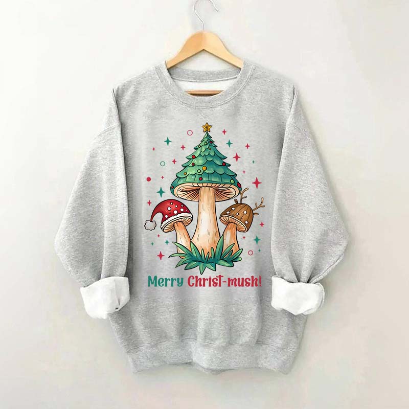 Retro Mushroom Christmas Sweatshirt