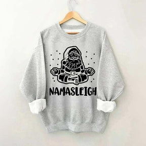Namasleigh Funny Santa Christmas Sweatshirt