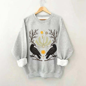 Ostara Raven Pagan Spring Equinox Sweatshirt