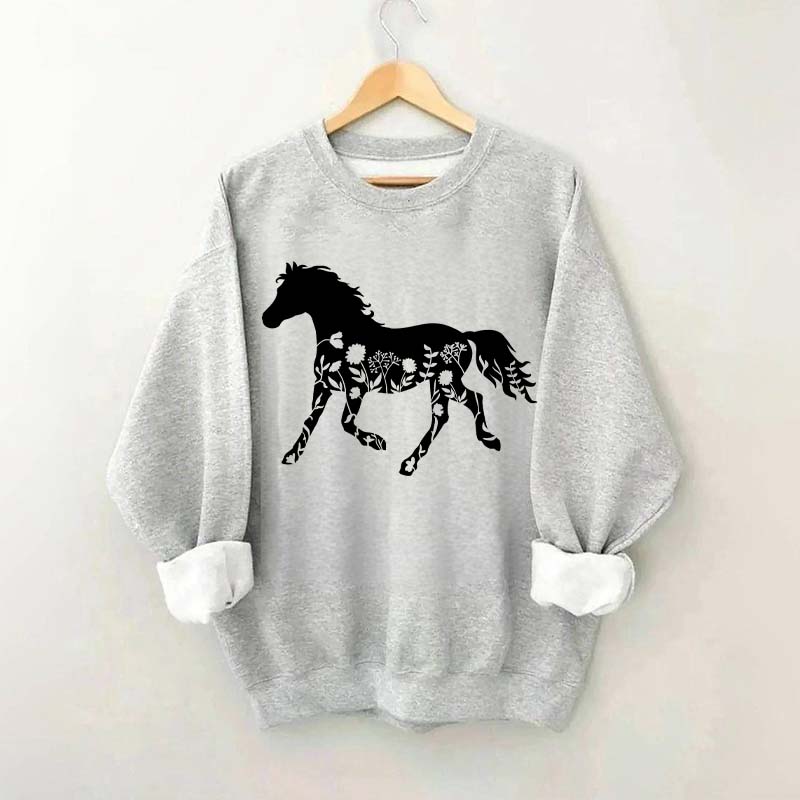 Floral Horse Sweatshirt