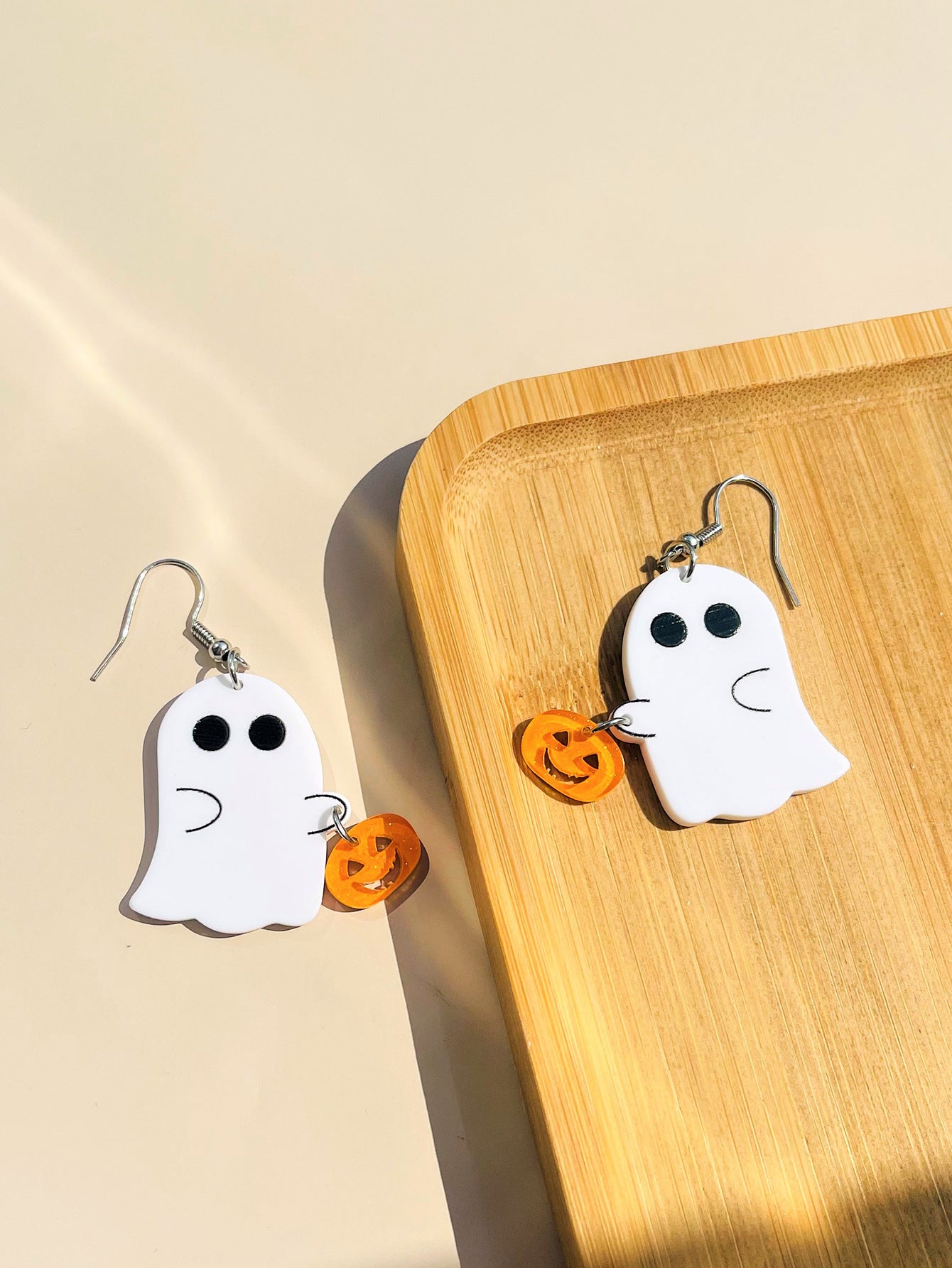 Cute Ghost Pumpkin Halloween Cartoon Earrings