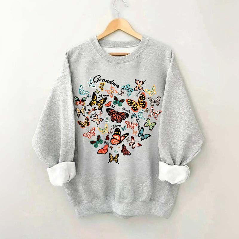Leopard Heart Butterfly Sweatshirt