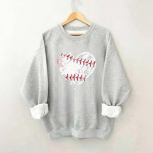 Baseball Heart Graphic Sweatshirt