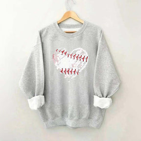Baseball Heart Graphic Sweatshirt