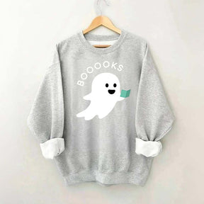 Ghost Books Reader Booooks Cute Sweatshirt