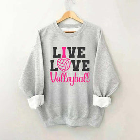 Live Love Volleyball Pink Sweatshirt