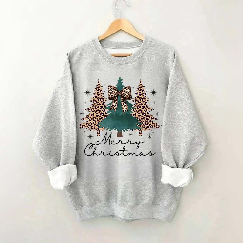 Merry and Bright Trees Chic Winter Sweatshirt