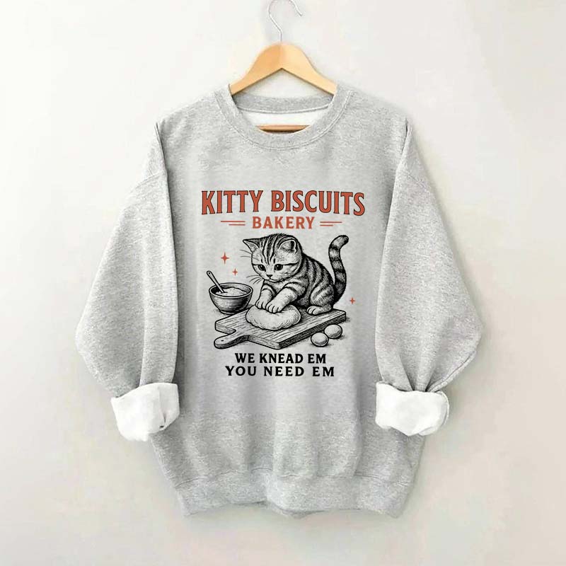 Sourdough Bread Kitty Biscuit Sweatshirt