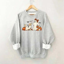 Pumpkin Ghost Dog Halloween Sweatshirt