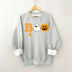 Halloween Boo Ghost Pumpkin Spider Sweatshirt