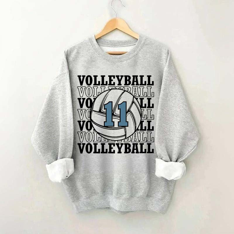 Custom Volleyball Number Team Sweatshirt