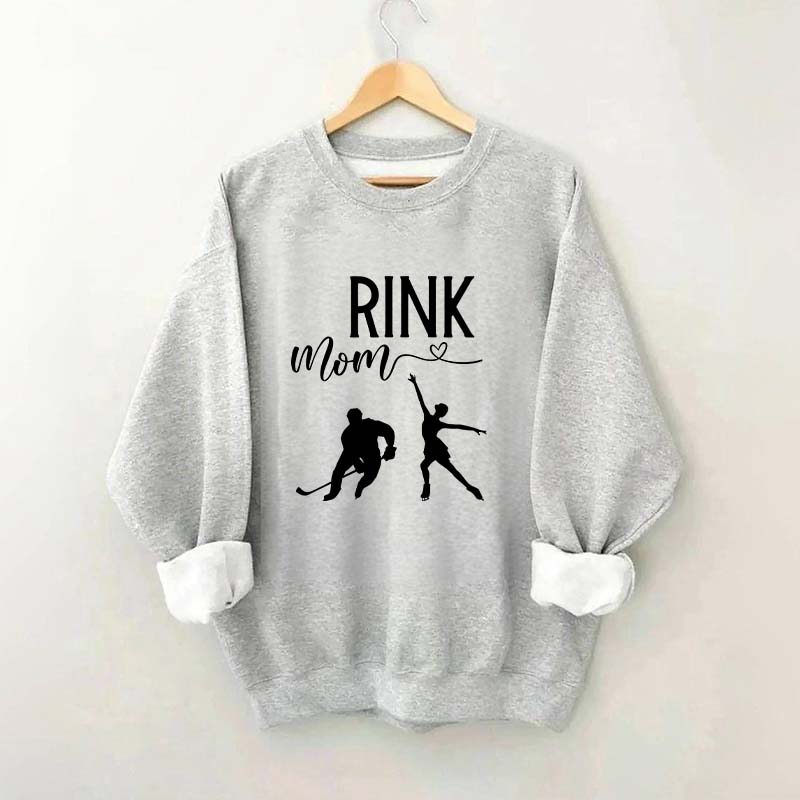 Rink Mom Hockey And Figure Skating Mom Sweatshirt