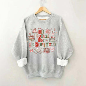 All Booked For Christmas Library Sweatshirt