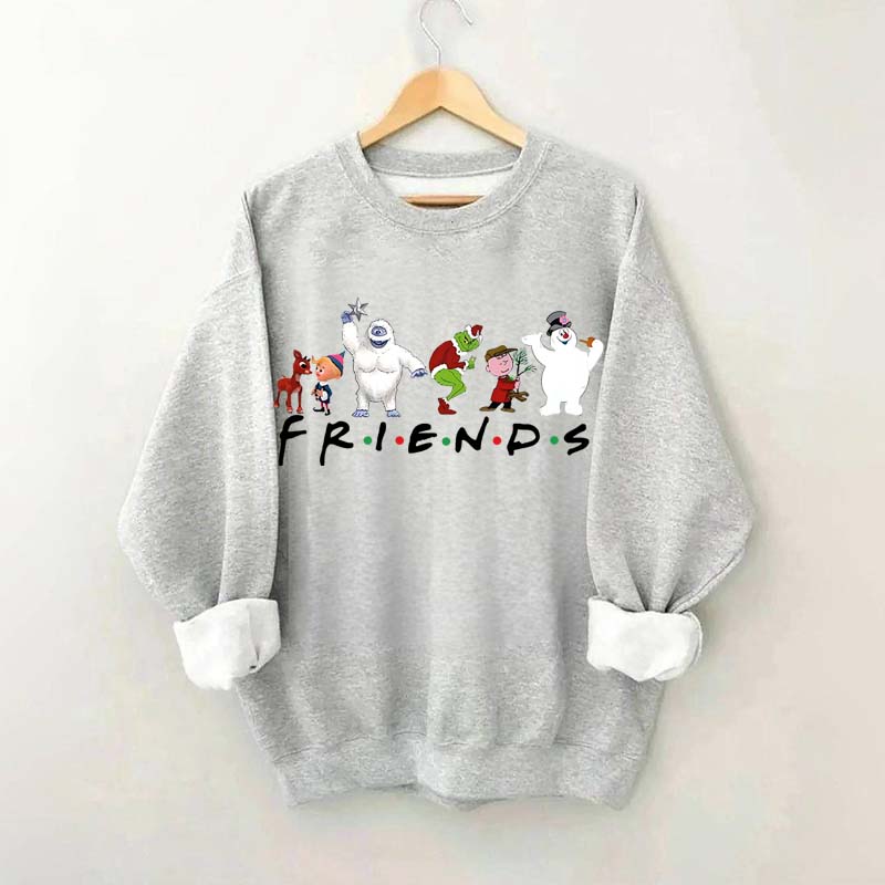Cute Cartoon Christmas Friends Sweatshirt