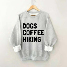 Dogs Coffee Hiking Sweatshirt