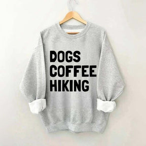 Dogs Coffee Hiking Sweatshirt