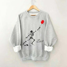 Well That Went Well Skeleton Lost Balloon Sweatshirt