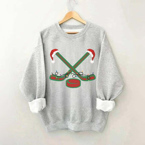 Christmas Ice Hockey Xmas Sport Sweatshirt