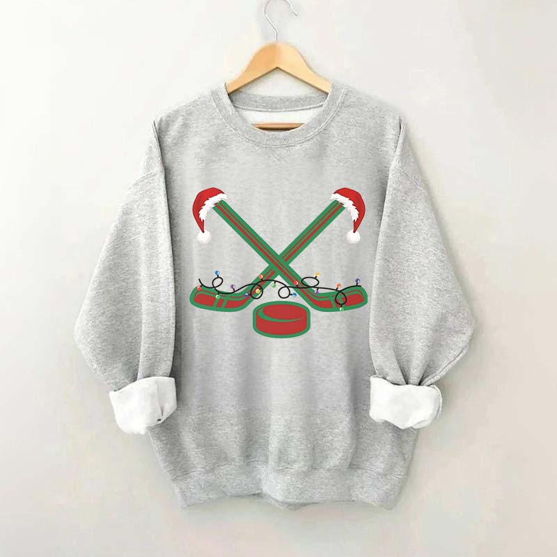 Christmas Ice Hockey Xmas Sport Sweatshirt