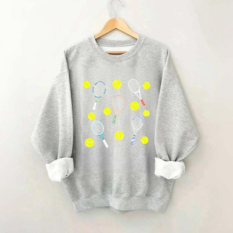 Tennis Balls & Tennis Racquets Sweatshirt