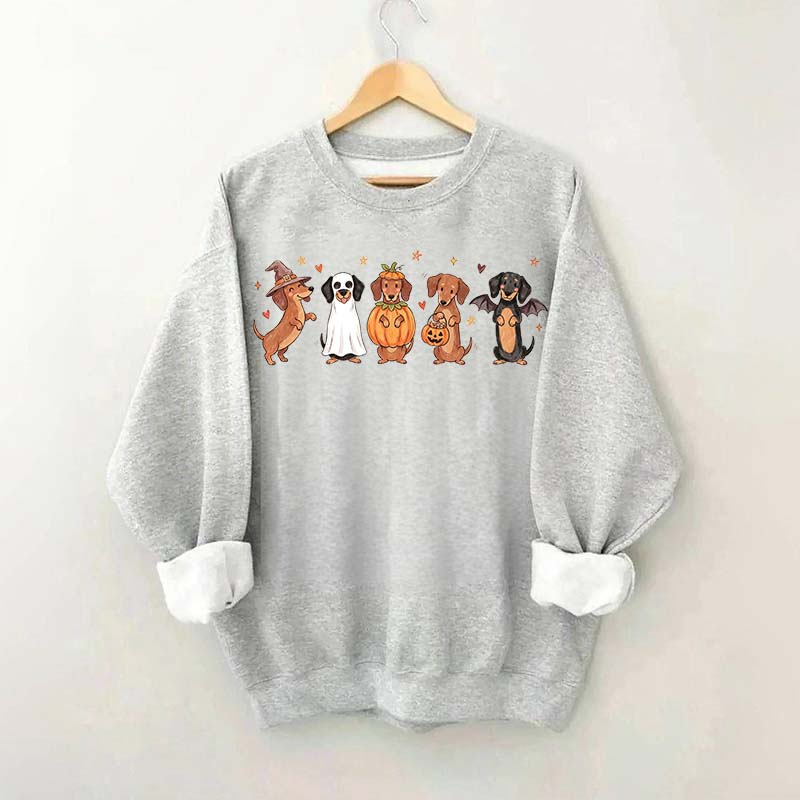 Cute Wiener Dog Halloween Dachshund Sweatshirt