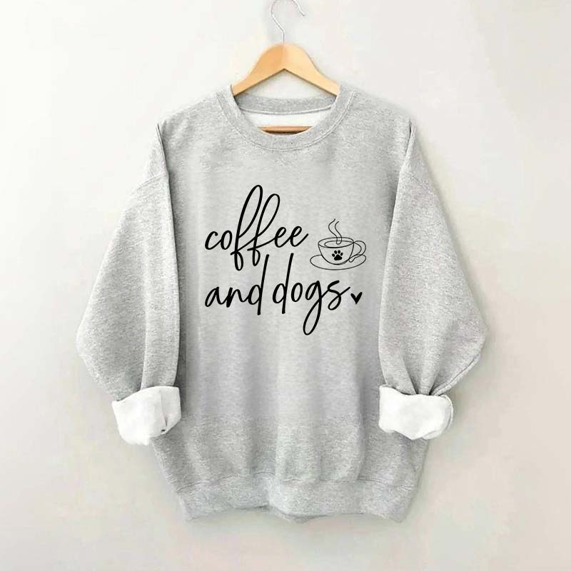 Minimalistic Coffee and Dogs Sweatshirt
