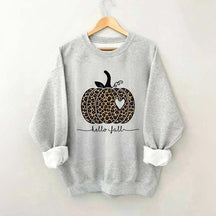 Hello Fall Leopard Pumpkin Sweatshirt