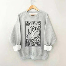 The Writer Flowers Tarot Card Sweatshirt