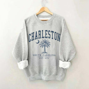 Retro Charleston South Carolina Palm Tree Sweatshirt