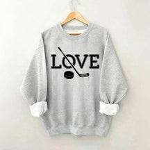 Love Hockey Player Sweatshirt