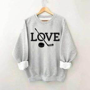Love Hockey Player Sweatshirt