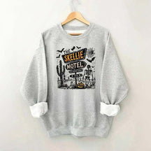 Skellie Motel Funny Halloween Trendy Sweatshirt