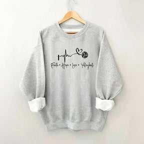 Faith Hop Love Vollyball Sweatshirt