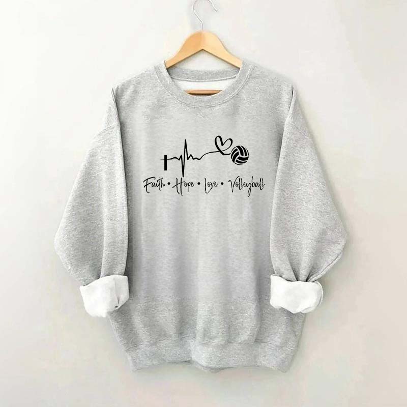 Faith Hop Love Vollyball Sweatshirt