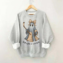 Retro Patchwork Ghost Hockey Sweatshirt