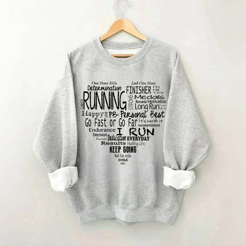 Run Happy Heart Sweatshirt