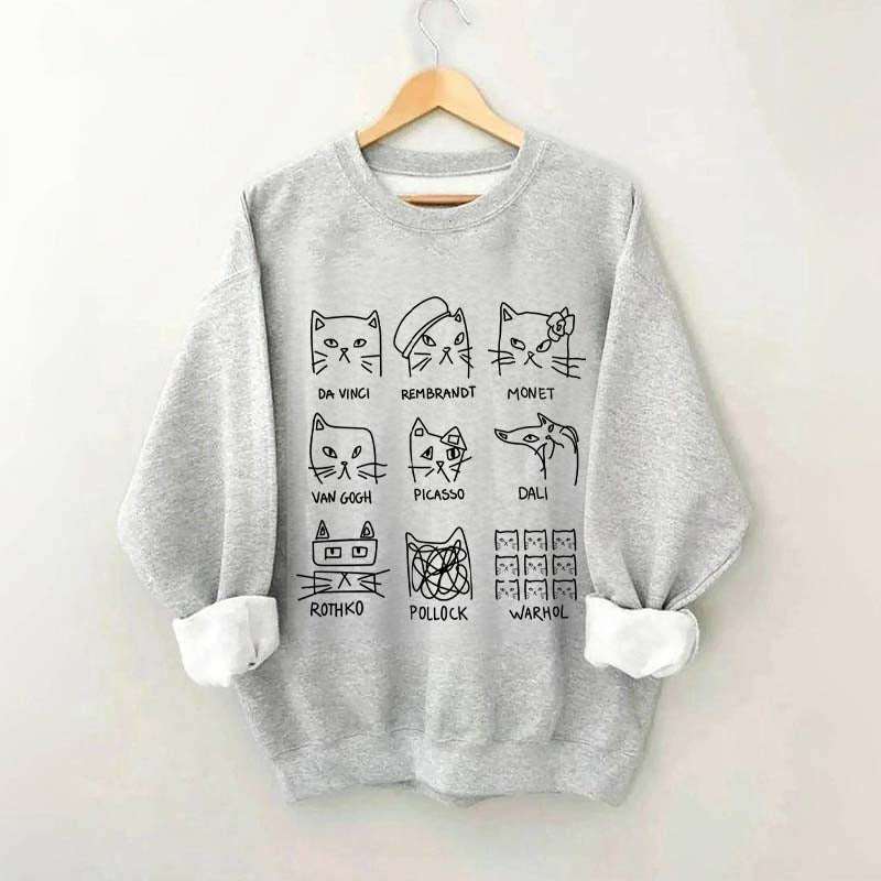 Artistic Cats Inspired by Famous Painters Sweatshirt