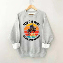 Just A Girl Who Loves Jesus And Horses Sweatshirt