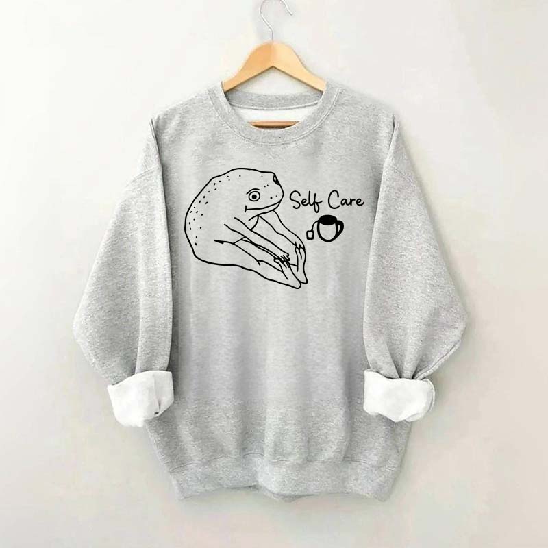 Funny Frog Self Care Sweatshirt