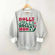 Holly Jolly Hockey Mom Christmas Sweatshirt