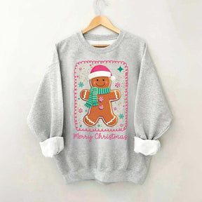 Preppy Gingerbread Merry Christmas Sweatshirt