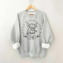 Easily Distracted By Cows Sweatshirt