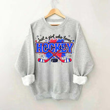 Cozy Gildan Hockey Girl Sweatshirt