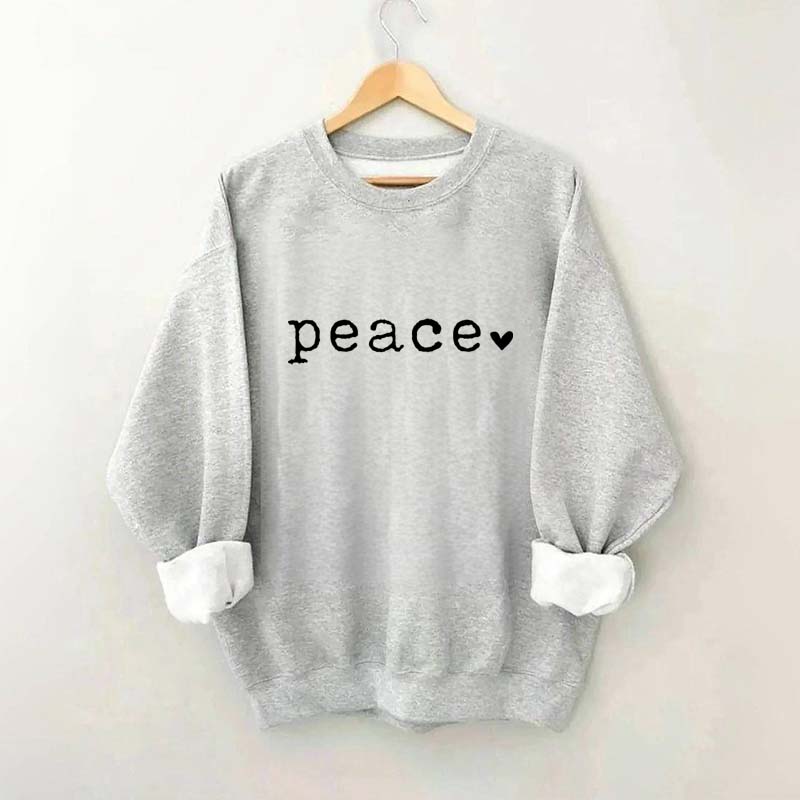 Minimalist Peace Love Sweatshirt