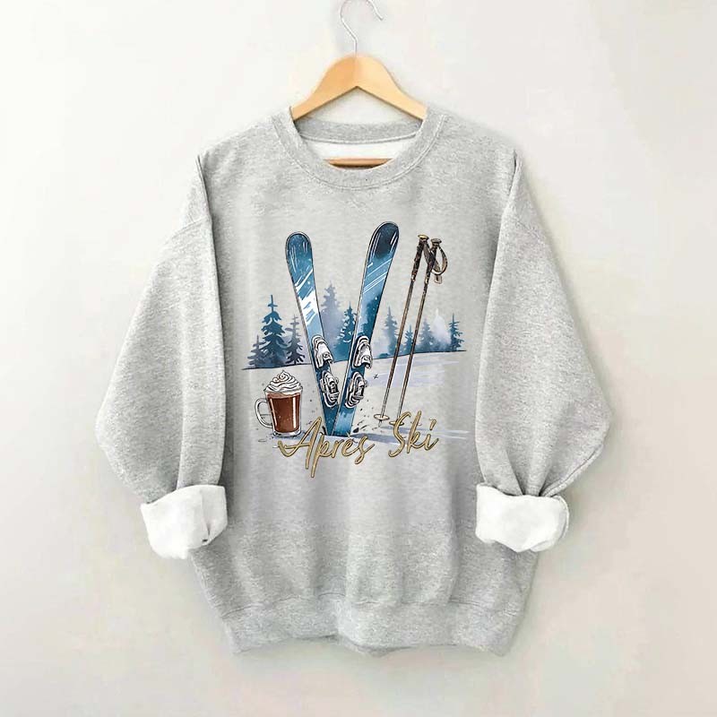 Apres Ski Skifahrer Schokolade Coffee Sweatshirt