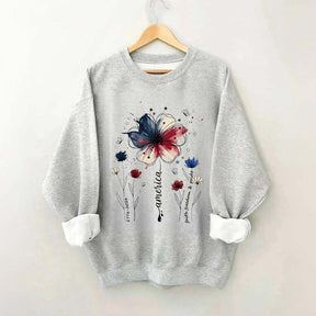 USA 250th Anniversary Floral Sweatshirt